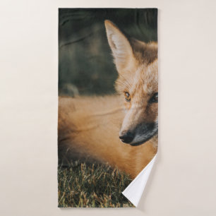 BROWER FOX AUF DEM BODEN BADEHANDTUCH