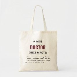 Brown a weisse Doctor schrieb einmal lustige Neuig Tragetasche