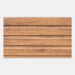 Brown-Abstellgleis, das das natürliche Holz Rechteckiger Aufkleber