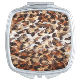 Brown Abstrakt Compact Mirror Taschenspiegel
