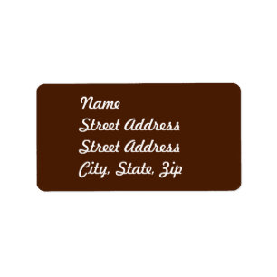 Brown Address Sticker Adressaufkleber