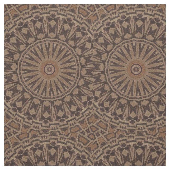 Brown Africa Mudcloth Circle Print Pattern Fabric Stoff (Muster)
