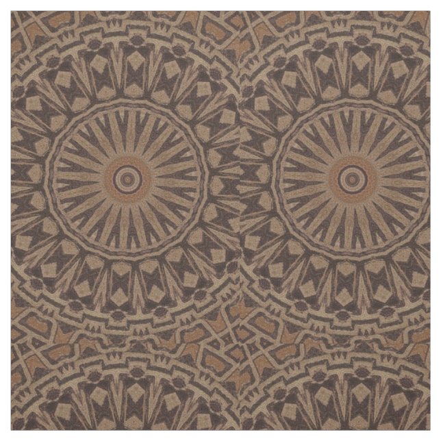 Brown Afrique Boudcloth Circle Imprimer tissu Moti (Échantillon)