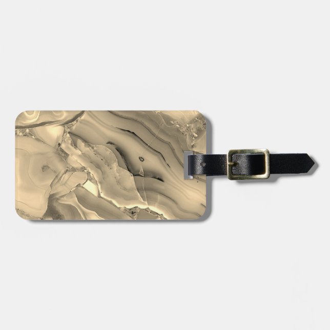 Brown Agate Gepäckanhänger (Vorderseite horizontal)