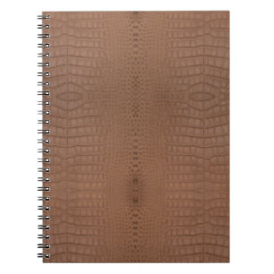 Brown Alligator Print Notizblock