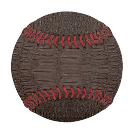 Brown Alligator Skin Print Baseball