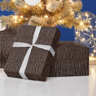 Brown Alligator Skin Print Geschenkpapier