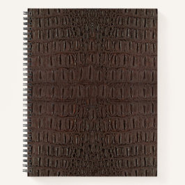 Brown Alligator Skin Print Notizbuch