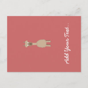 Brown Alpaca Postkarte