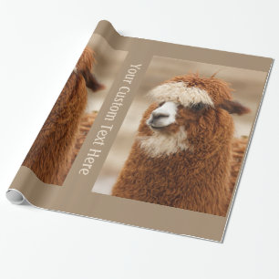 Brown-Alpakagewohnheits-Packpapier Geschenkpapier