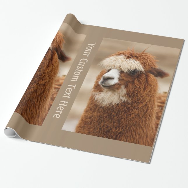 Brown-Alpakagewohnheits-Packpapier Geschenkpapier (Ungerollt)
