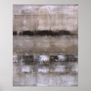 Brown and Beige Abstrakt Art Poster