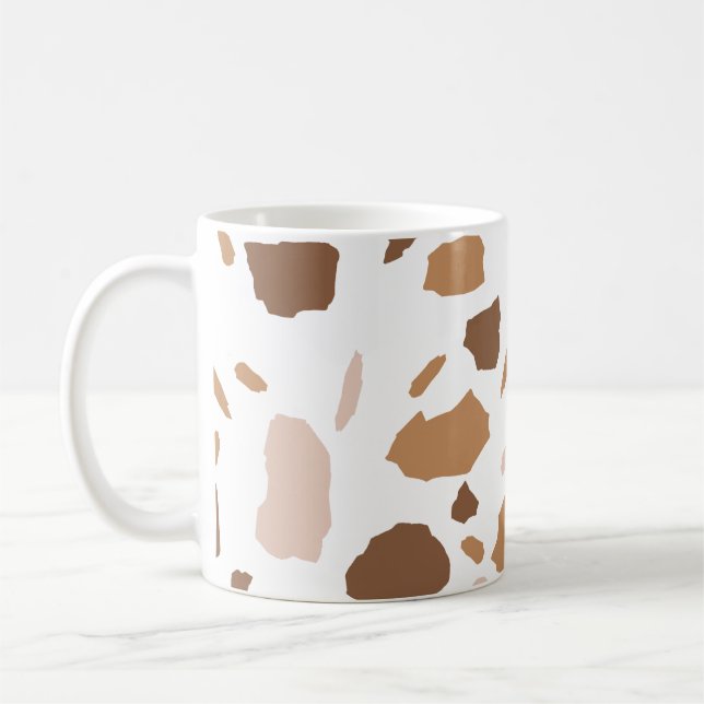 Brown and Beige Tan Terrazzo Kaffeetasse (Links)
