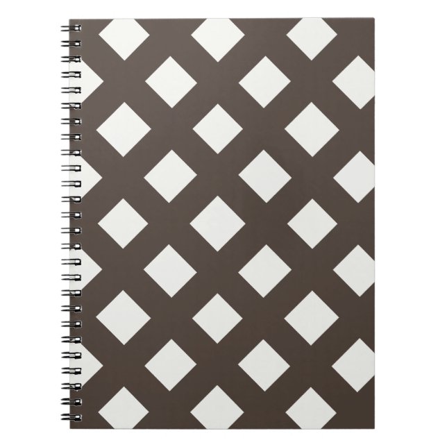 Brown and Cream Gingham Pattern Notizblock (Vorderseite)