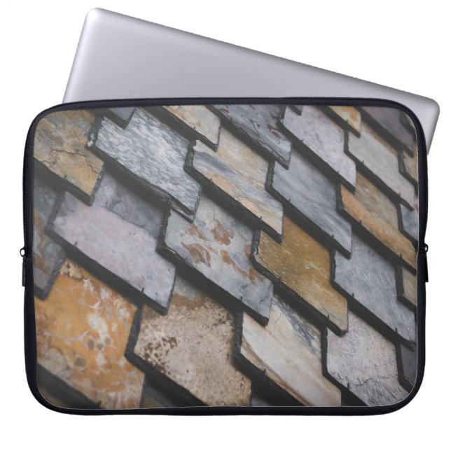Brown and gray bricks laptopschutzhülle (Vorderseite)