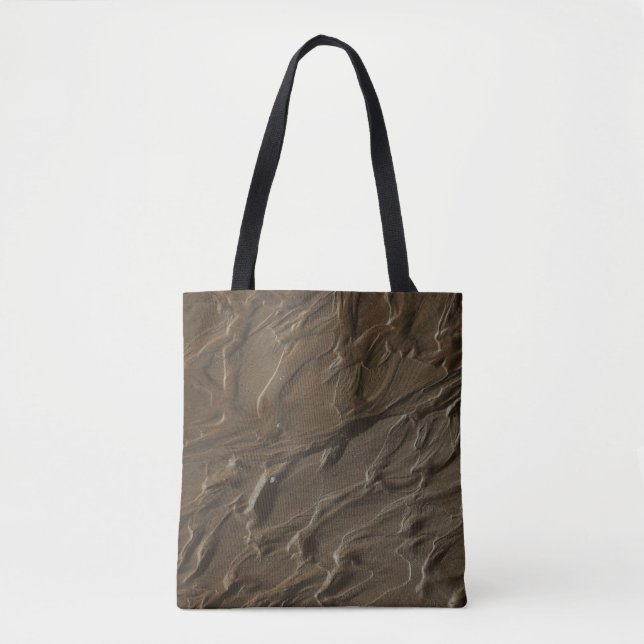 Brown and gray floral textile tasche (Vorderseite)