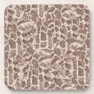 Brown and Tan Snake Skin Getränkeuntersetzer