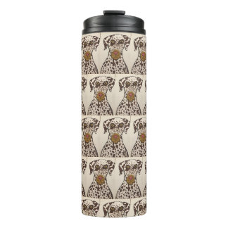brown and white dalmatian dog Thermal Tumbler Thermosbecher