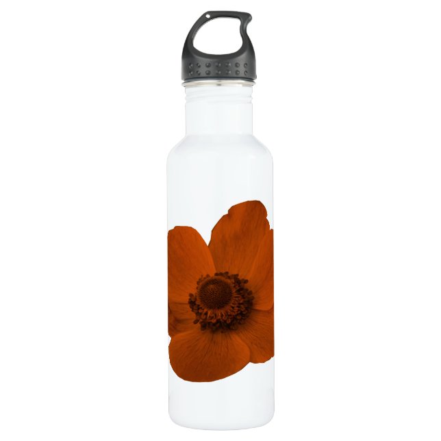 Brown Anemone Trinkflasche (Vorderseite)