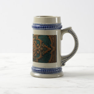 Brown-Aqua-Elegance Bierglas