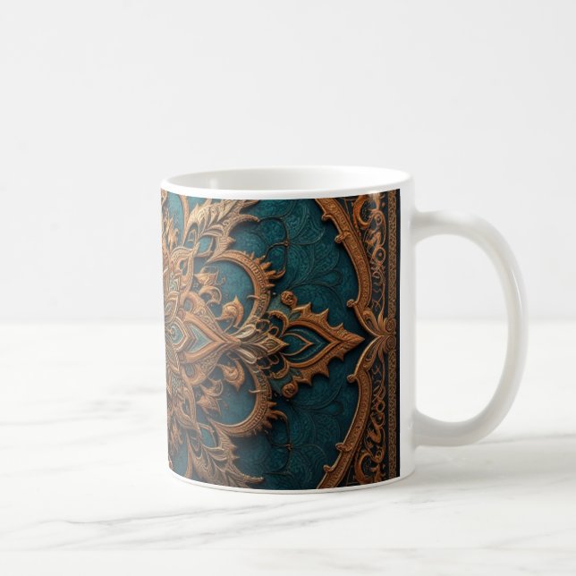 Brown-Aqua-Elegance Kaffeetasse (Rechts)