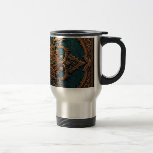 Brown-Aqua-Elegance Reisebecher