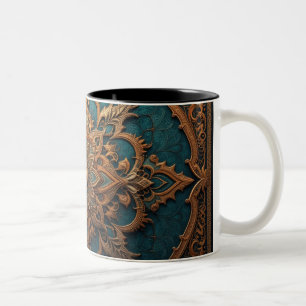 Brown-Aqua-Elegance Zweifarbige Tasse