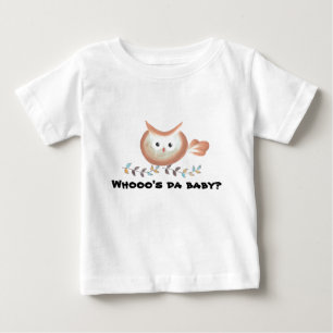 Brown Aquamarin Owl Art Wer ist das Baby? Baby T-shirt