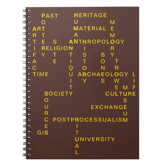 Brown Archeology & Anthropology Crossword Puzzle Notizblock (Vorderseite)