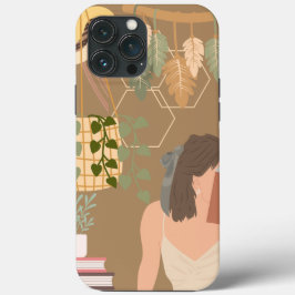Brown Ästhetische Frau Lesen Buch Case-Mate iPhone Hülle