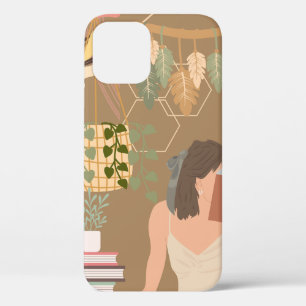 Brown Ästhetische Frau Lesen Buch Case-Mate iPhone Hülle