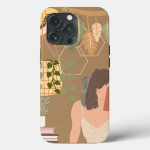 Brown Ästhetische Frau Lesen Buch Case-Mate iPhone Hülle