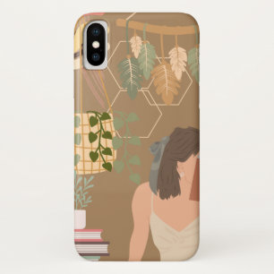 Brown Ästhetische Frau Lesen Buch Case-Mate iPhone Hülle