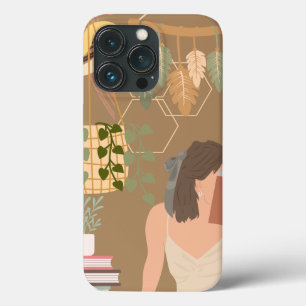 Brown Ästhetische Frau Lesen Buch Case-Mate iPhone Hülle