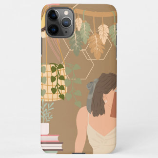 Brown Ästhetische Frau Lesen Buch iPhone 11Pro Max Hülle