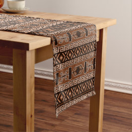 Brown Aztec Muster Südwestdesign Kurzer Tischläufer