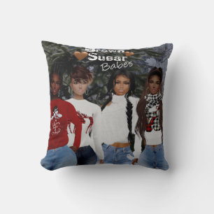 Brown Babes à sucre Coussin 2
