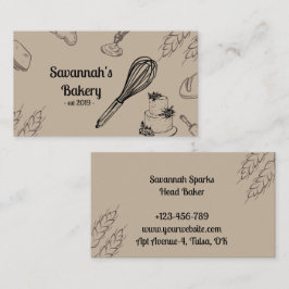 Brown Bakery Collage Whisky Business Card Visitenkarte