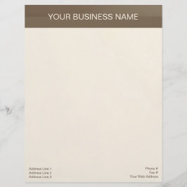 Brown Banner on Beige Briefbogen