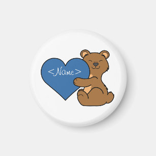 Brown-Bär des Valentines niedlicher Tagesmit Magnet