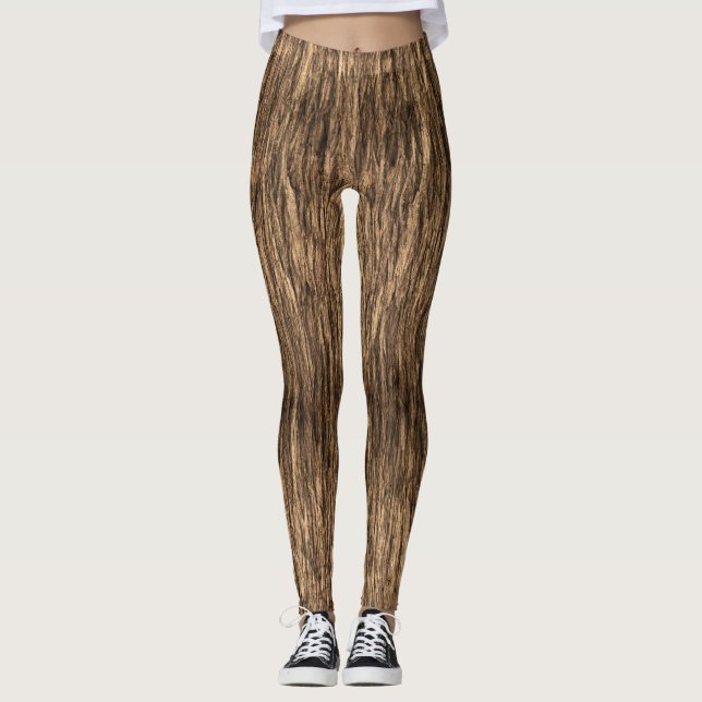 Brown-Baum-Barken-Leggings Leggings (Vorderseite)