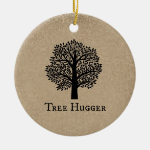Brown-Baum Hugger Keramikornament