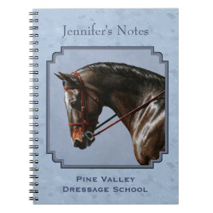 Brown Bay Oldenburg Horse Portrait Notizblock