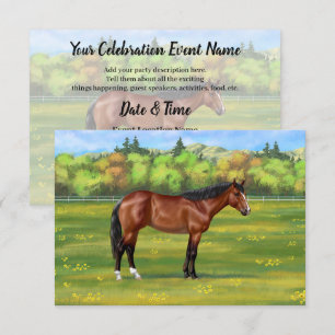 Brown Bay Quarter Horse Einladung