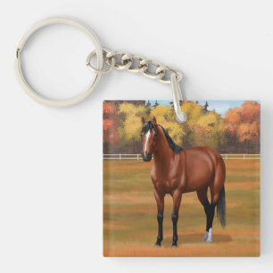 Brown Bay Quarter Horse Stallion Schlüsselanhänger