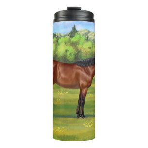 Brown Bay Quarter Horse Thermosbecher