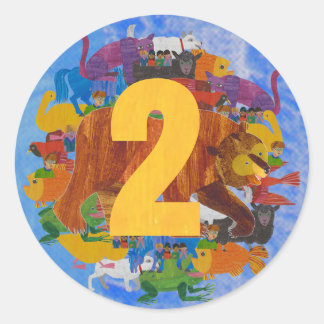 Brown Bear 2nd Birthday Sticker