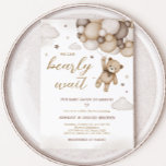 Brown Bear Balloon Babydusche Einladung<br><div class="desc">Herzlich willkommen bei uns. Wir können frühzeitig abwarten,  bevor Sie uns einladen. Personalisieren Sie die Freude mit Ihren Lieben zu teilen! BS508</div>