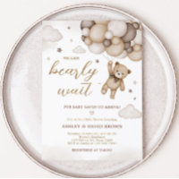 Brown Bear Balloon Babydusche