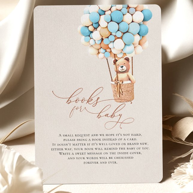 Brown Bear Balloons Baby Books Enclosure Card Begleitkarte (Von Creator hochgeladen)